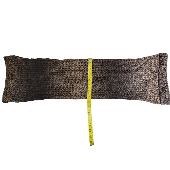 Steve Madden Knit Style Brown With Multi Color Thread Infinity Scarf - Picture 7 of 8